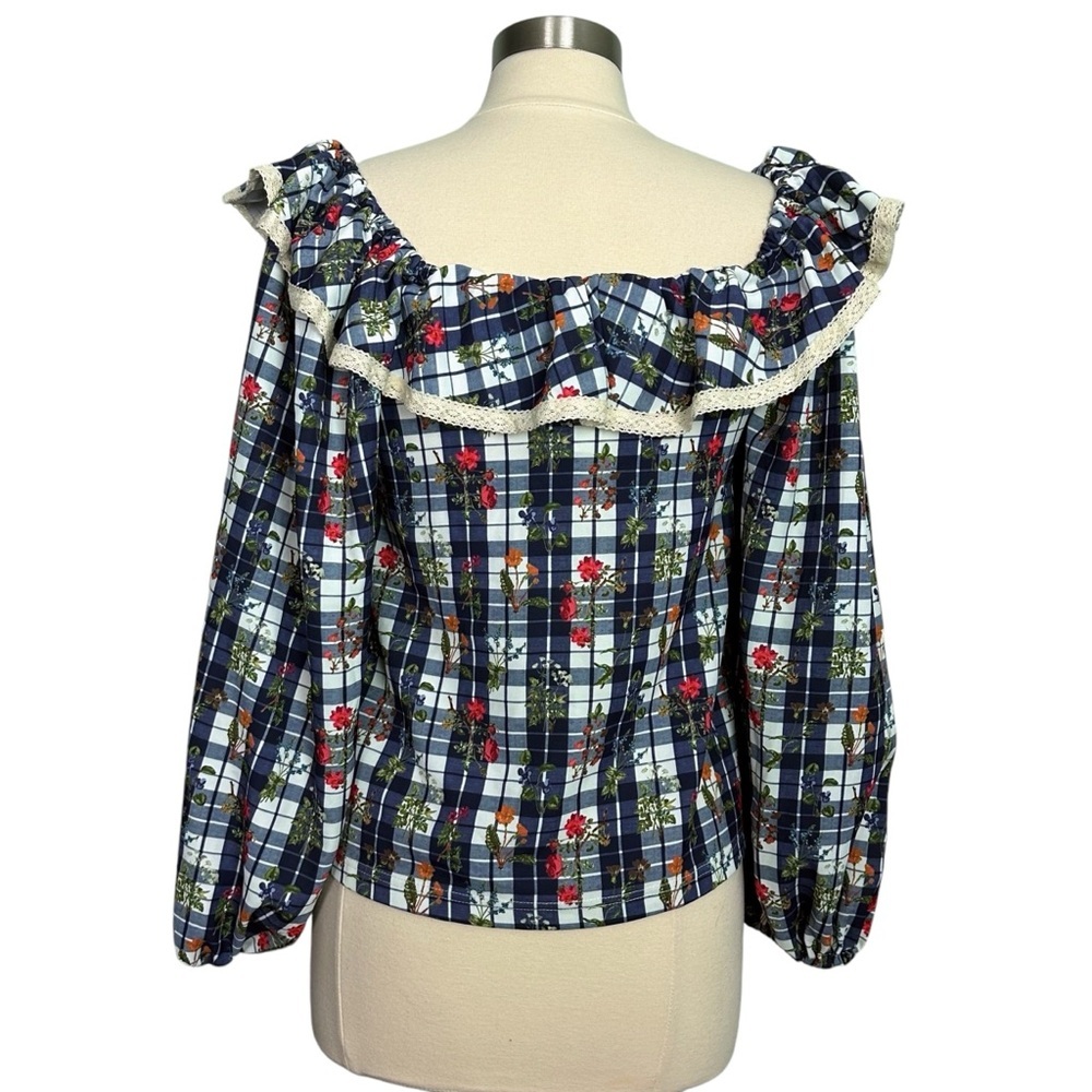 NWT Smith & Quinn Matilda Top in Garderner’s Blue Plaid Size S - Picture 11 of 13
